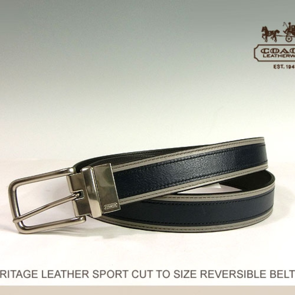 COACH~HERITAGE LEATHER REVERSIBLE BELT